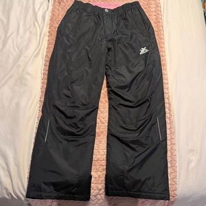 ZeroXposur Girls Black Insulated Snow / Ski Pants with Pink Lining
